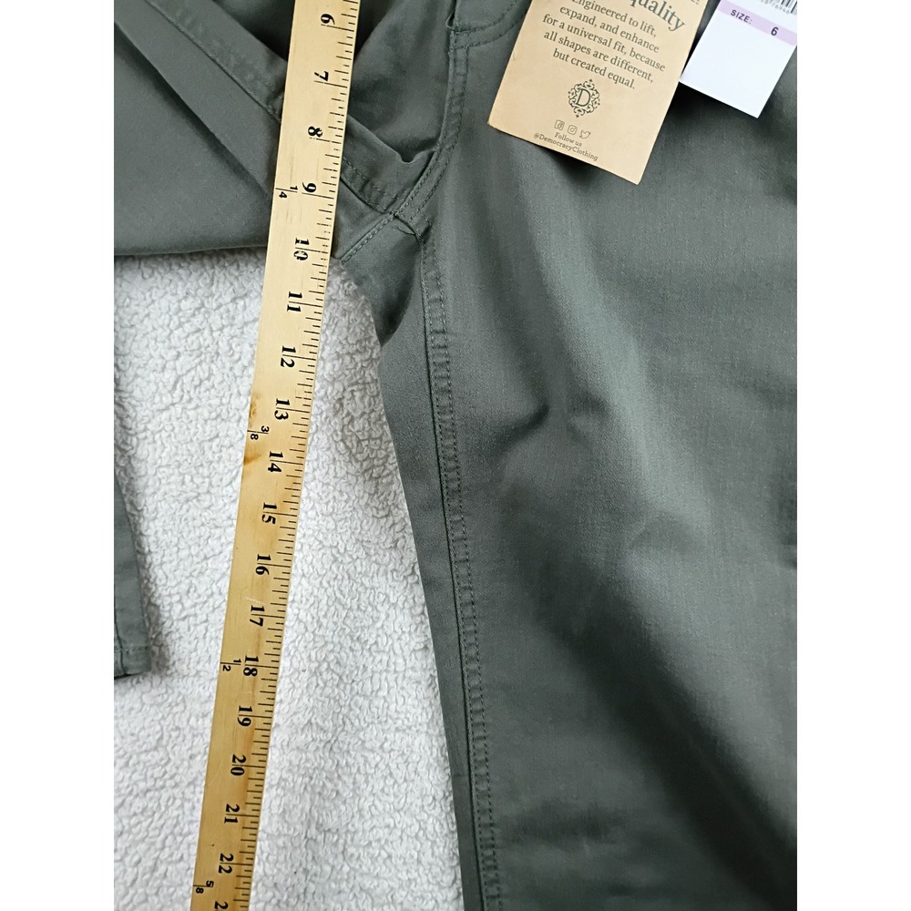 Democracy Ab Technology Ankle Pants Womens 6 Olive Green Slimming Stretch Skinny - Picture 11 of 13